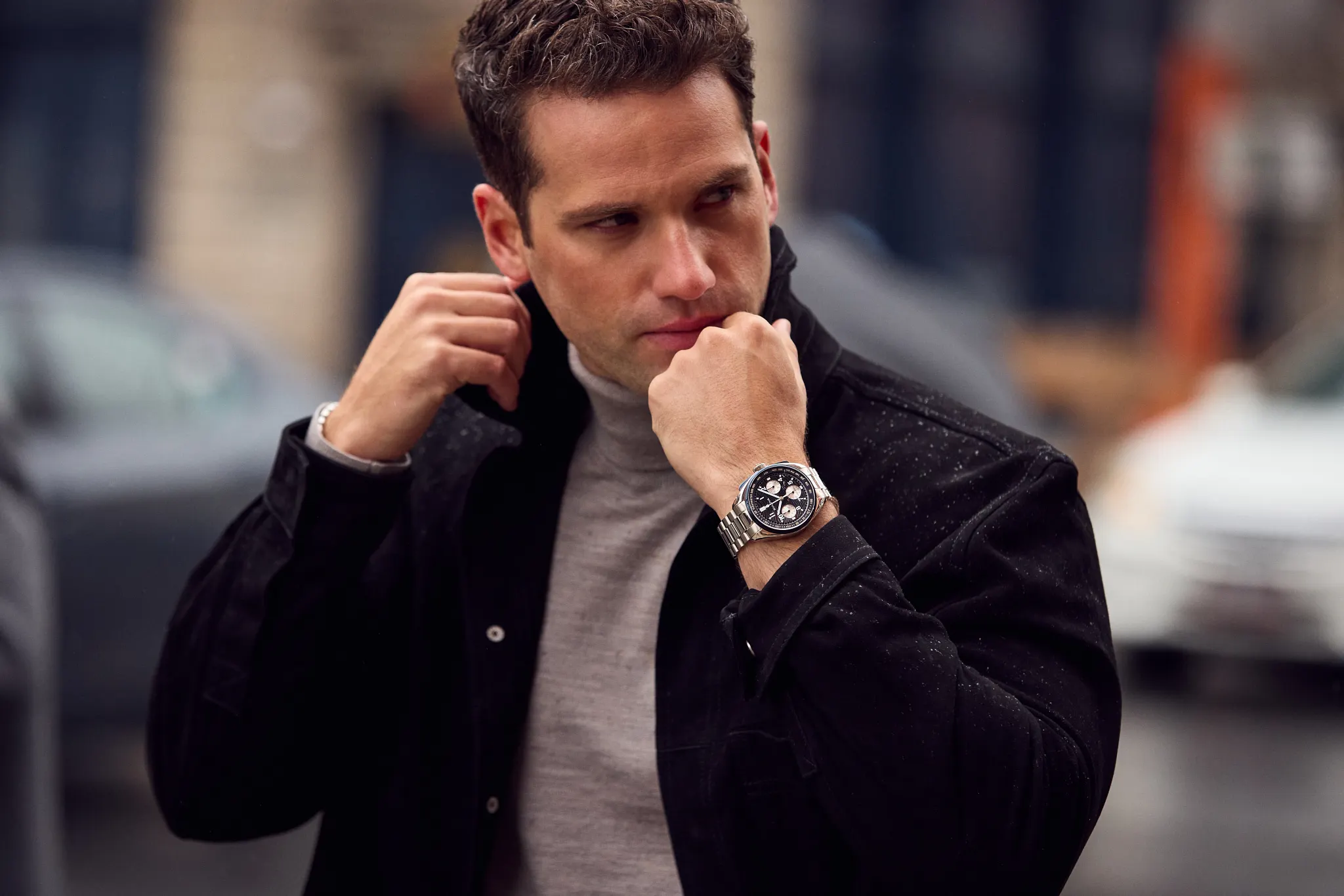 Blue Dial Stainless Steel Bracelet Lunar Pilot Timascus 98A329